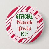 Grappige Kerst Elf Knoop Speld Ronde Button 7,6 Cm (Voorkant)