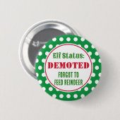 Grappige Kerst Elf Knop Ronde Button 5,7 Cm (Voorkant /achterkant)