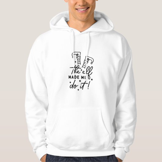 Grappige Kerst Elf liet me het doen Grappig Retro Hoodie (Voorkant)