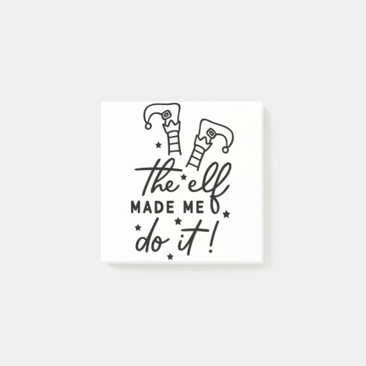 Grappige Kerst Elf liet me het doen Grappig Retro  Post-it® Notes (Voorkant)