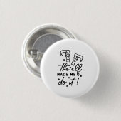 Grappige Kerst Elf liet me het doen Grappig Retro Ronde Button 3,2 Cm (Voorkant /achterkant)