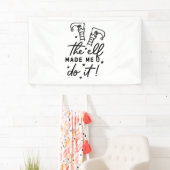 Grappige Kerst Elf liet me het doen Grappig Retro  Spandoek (Insitu)