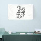 Grappige Kerst Elf liet me het doen Grappig Retro  Spandoek (Beurs)