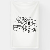Grappige Kerst Elf liet me het doen Grappig Retro  Spandoek (Verticaal)