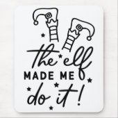 Grappige kerst elf maakte me Doe het Grappig Retro Muismat (Voorkant)