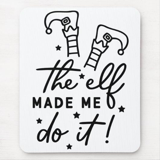 Grappige kerst elf maakte me Doe het Grappig Retro Muismat (Voorkant)
