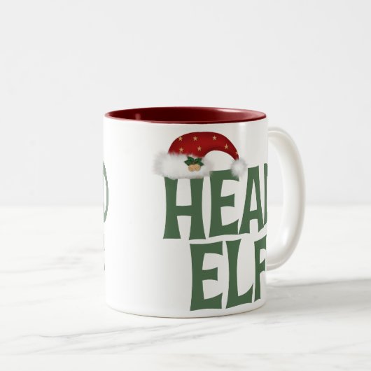 Grappige kerst elf Mok (Voorkant rechts)