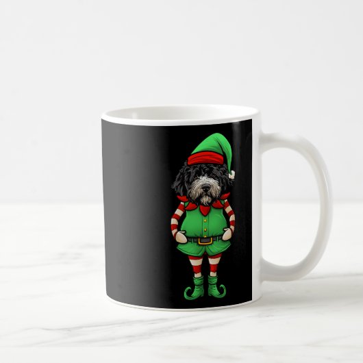 Grappige Kerst Elf Portugese Waterdog Koffiemok (Rechts)