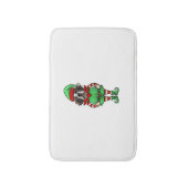 Grappige Kerst Elf St Bernard Dog Saint Bernard Badmat (Voorkant Verticaal)