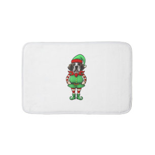 Grappige Kerst Elf St Bernard Dog Saint Bernard Badmat