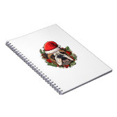 Grappige kerst Engelse Bulldog Notitieboek (Rechterzijde)