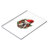 Grappige kerst Engelse Bulldog Notitieboek (Linkerzijde)