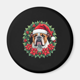 Grappige kerst Engelse Bulldog Tanktop Magneet