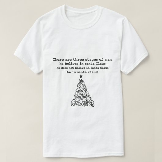 Grappige kerst Er zijn drie fasen van het man T-shirt (Design voorkant)