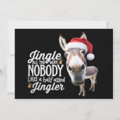 Grappige Kerst-ezel liefhebbers boerderij vakantie Feestdagenkaart (Voorkant)