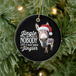 Grappige Kerst-ezel liefhebbers boerderij vakantie Keramisch Ornament