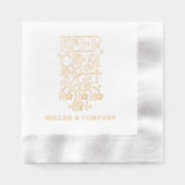 Grappige Kerst Feestdagen Corporate Gepersonalisee Folie Servetten (Voorkant)