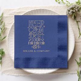 Grappige Kerst Feestdagen Corporate Gepersonalisee Folie Servetten