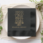 Grappige Kerst Feestdagen Corporate Gepersonalisee Folie Servetten