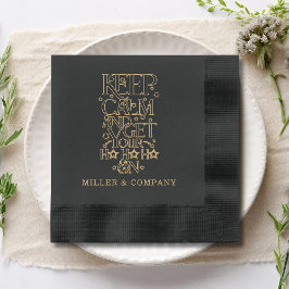 Grappige Kerst Feestdagen Corporate Gepersonalisee Folie Servetten