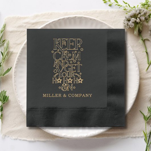 Grappige Kerst Feestdagen Corporate Gepersonalisee Folie Servetten