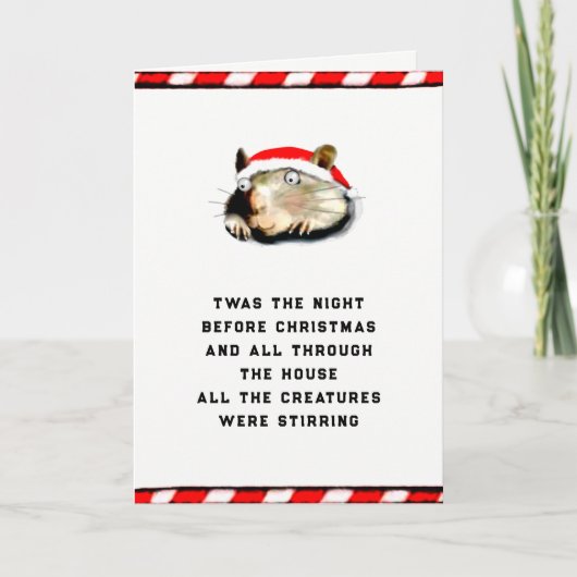 Grappige kerst feestdagen kaart (Voorkant)