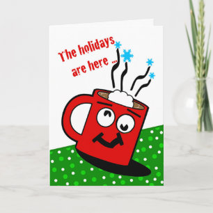 Grappige kerst Feestdagen met Crazy Cup van Cacao Kaart