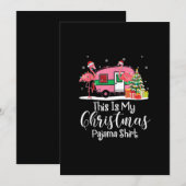 Grappige Kerst Flamingo Camper Cadeaus Feestdagenkaart (Voorkant / Achterkant)