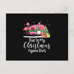 Grappige Kerst Flamingo Camper Cadeaus Uitnodiging Briefkaart