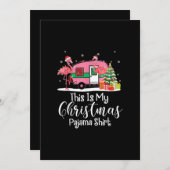 Grappige Kerst Flamingo Kampeerder Cadeaus Feestdagenkaart (Voorkant / Achterkant)