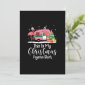 Grappige Kerst Flamingo Kampeerder Cadeaus Feestdagenkaart (Staand voorkant)