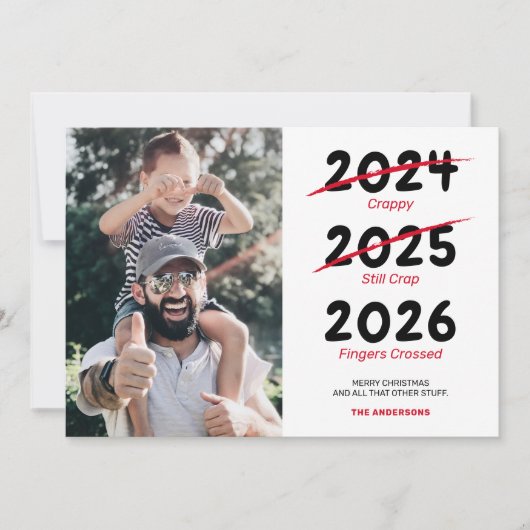 Grappige Kerst Foto Feestdagenkaart (Voorkant)