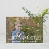 Grappige kerst-foto kaart Vakantiekaart Kinderen (Staand voorkant)