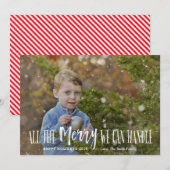 Grappige kerst-foto kaart Vakantiekaart Kinderen (Voorkant / Achterkant)