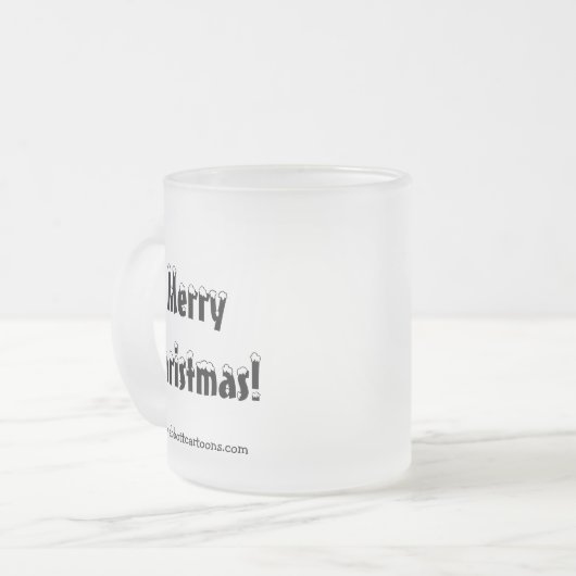 Grappige kerst Frosted Beer Mok (Voorkant links)