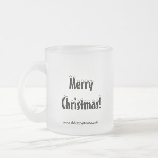 Grappige kerst Frosted Beer Mok (Links)