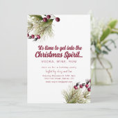 Grappige Kerst Geest Vakantie Partij Uitnodigen Kaart (Staand voorkant)