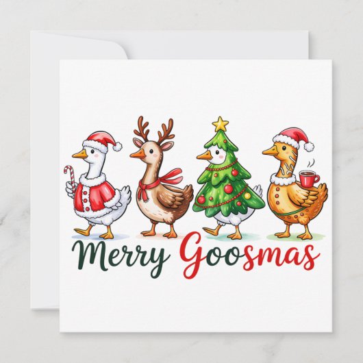 Grappige kerst Gekke gans (Voorkant)