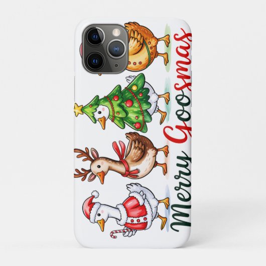 Grappige kerst Gekke gans Case-Mate iPhone Case (Achterkant)