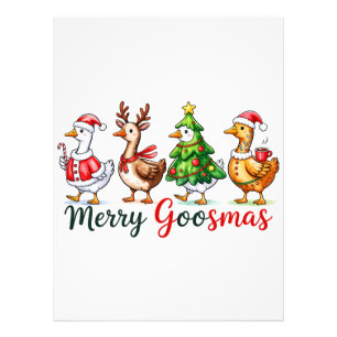 Grappige kerst Gekke gans Foto Afdruk