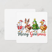 Grappige kerst Gekke gans Kaart (Voorkant / Achterkant)
