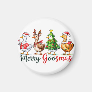 Grappige kerst Gekke gans Magneet