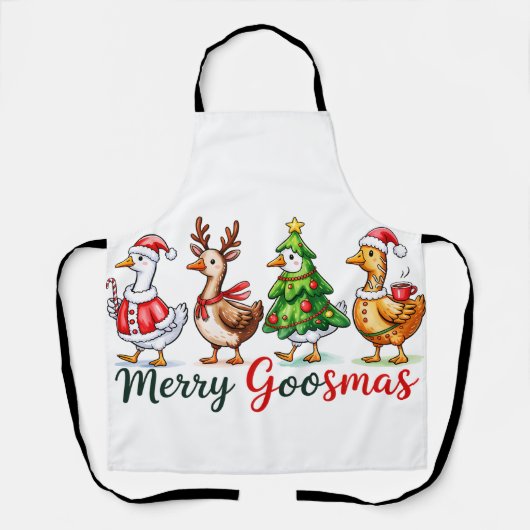 Grappige kerst Gekke gans Schort (Voorkant)