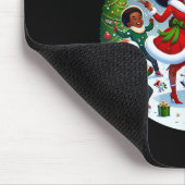 Grappige kerst gemelaneerd Kerstman en mevrouw Cla Muismat (Hoek)