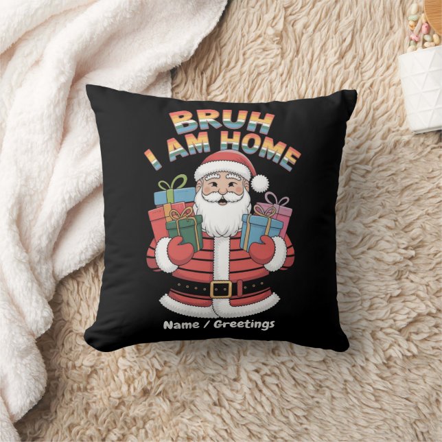 Grappige Kerst Geschenk Brenger Humor Feestelijk W Kussen (Deken)
