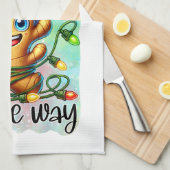 Grappige Kerst ginger woordkunst  Theedoek (Quarter Fold)