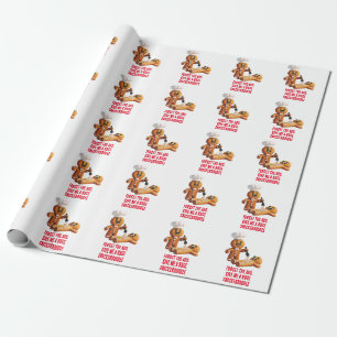 Grappige Kerst: Gingerbread Enorme Snickerdoodle Cadeaupapier