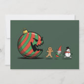 Grappige Kerst Gingerbread Kerstman Vakantie Feest Feestdagenkaart (Voorkant)