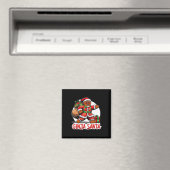 Grappige Kerst Ginja Rodekop Gember Santa 1 Magneet (Insitu (Vaatwasser))