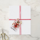 Grappige Kerst Glam Siamese Kat Vakantie Cadeaulabel (Met Touw)